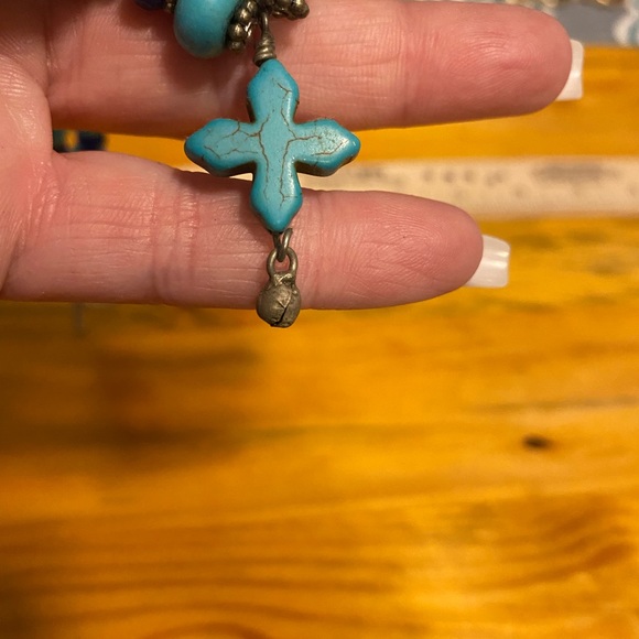Beaded cross necklace - Picture 6 of 8